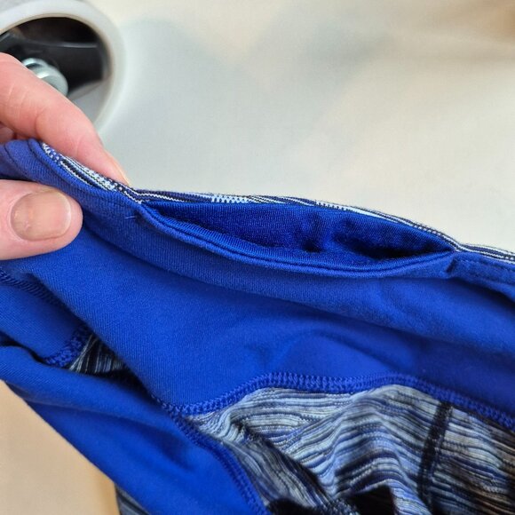Lululemon Wunder Under Crop Space Dye Twist Sapphire Blue Multi Size 6 - Picture 7 of 7